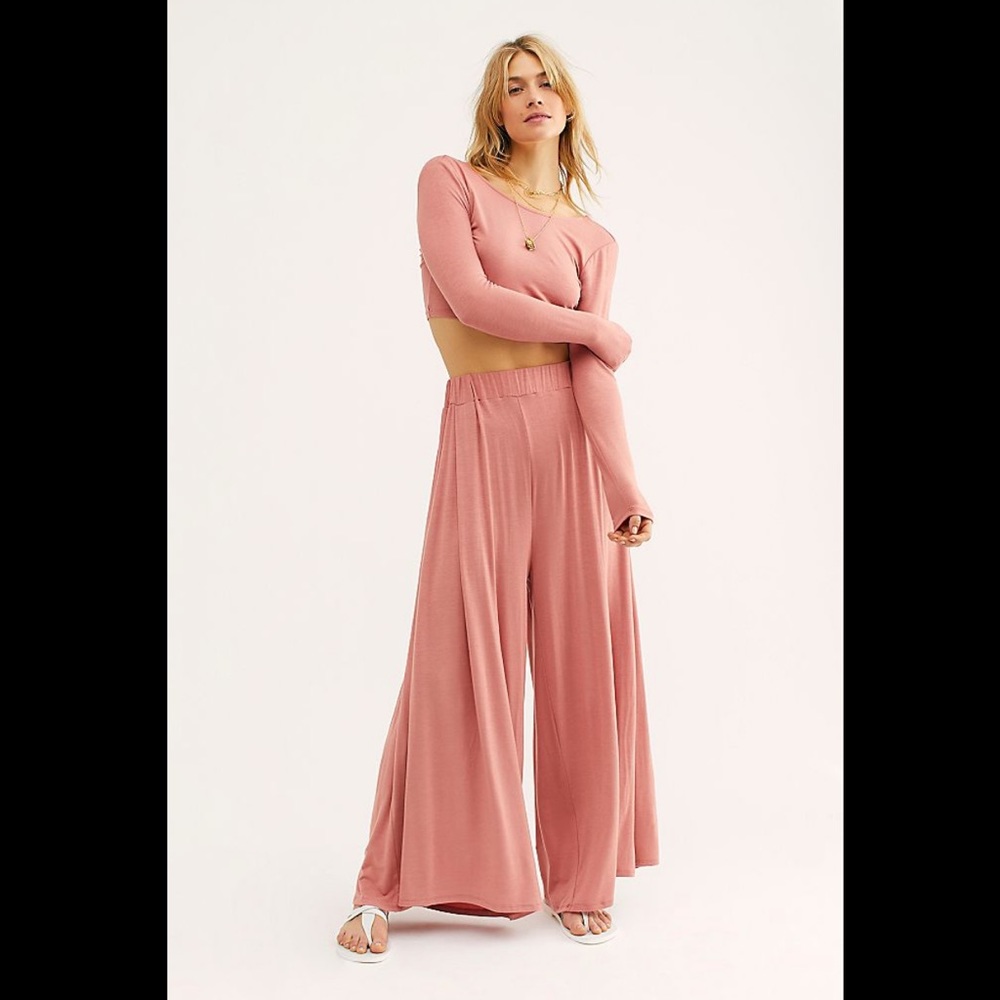 Free People Beach Alia Pants Peach L
